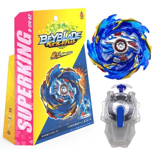 Beyblade Superking Helios Volcano Lanzador De Chispas B174