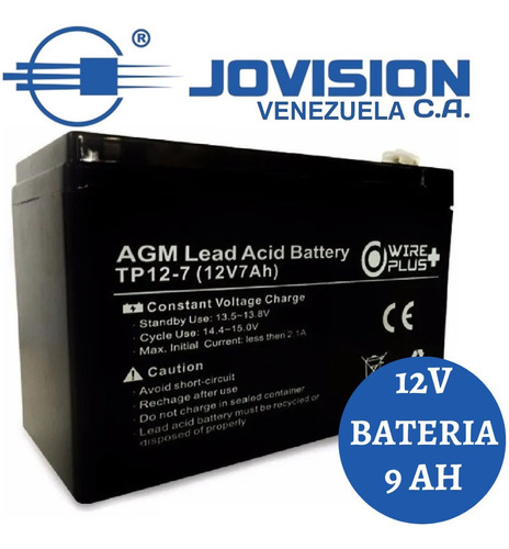 Batería De 12v 9 Ah Para Ups Respaldo Alarma Cerco Electrico