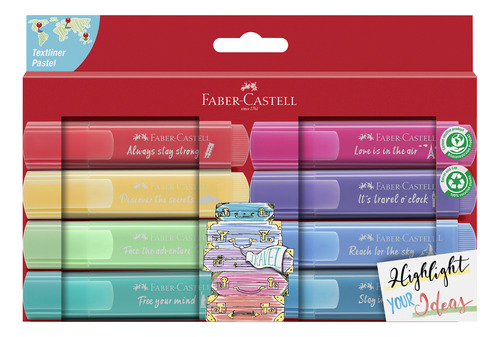 Marcador Tl 46 Faber-castell X8 Colores Pastel