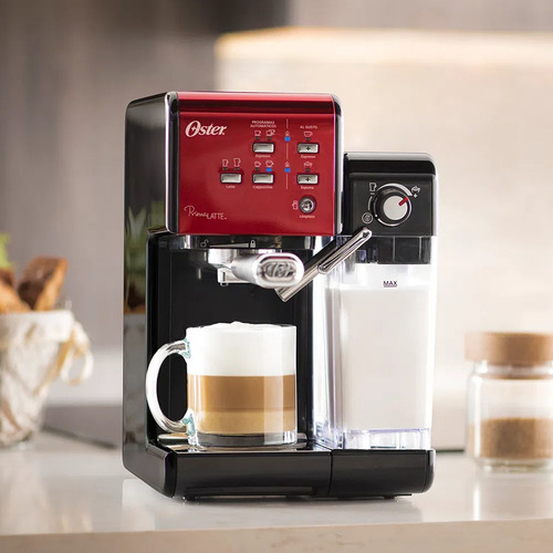 Cafetera Espresso Primalatte Oster 6701 (roja) Color Rojo