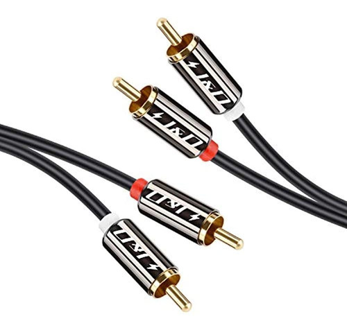 [2 Pack] 2rca A 2rca Cable, J-d Chapado En Oro [cobre Shell]