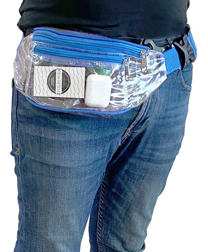 Imagen 6 de 6 de 50 Cangureras Transparentes Notbigdeal Azul Unisex