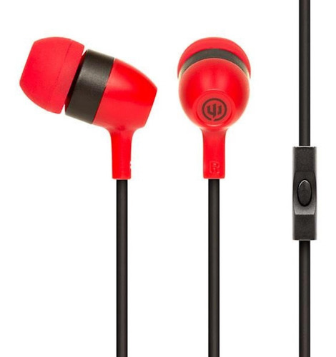Audifonos Wicked Drive 600cc Con Micrófono In Ear Color Rojo