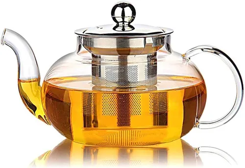 Tetera Hiware De Vidrio Transparente, Con Infusor, 800 Ml