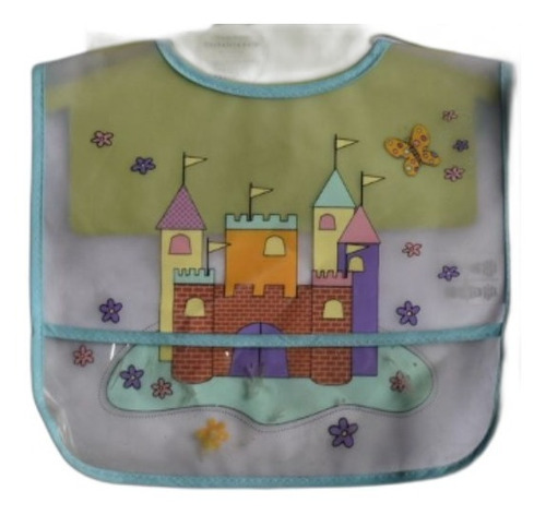 Caja Con 72 Baberos Para Bebés Con Diseño De Castillo