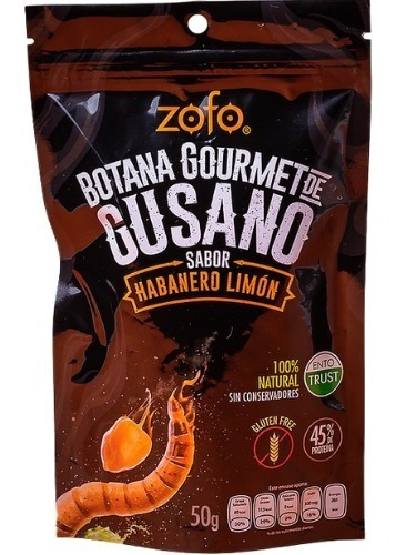 Botana Gourmet De Gusano Zofo Sabor Habanero Limón