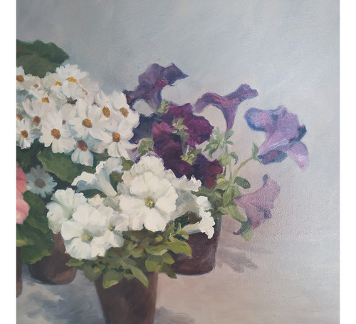 Cuadro Al Oleo De La Pint Arg Marta Lozano(70×80cm)firmado (Usado)