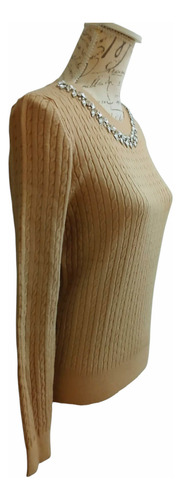 Sweater Mujer Brillos Tejido Elastizado Trenzado K-lipso