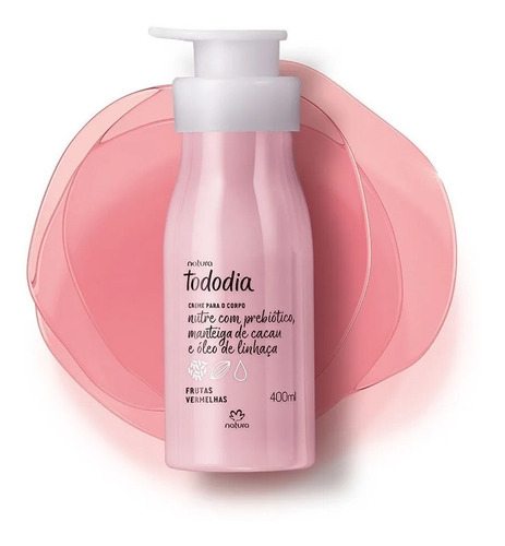 Crema corporal hidratante Natura TodoDia Frutos Rojos en bote de 400mL/400g
