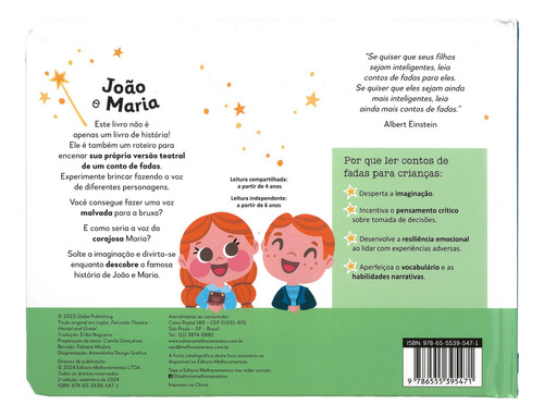 Teatrinho Encantado - João E Maria: Não Tem, De Melhoramentos. Possui, Vol. N/a. Editorial Editora Melhoramentos, Capa Mole, Edição 1 Em Português, 2024