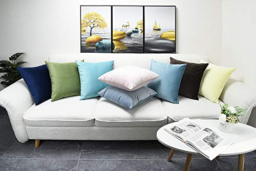 Set De 4 Fundas De Almohada De Terciopelo Azul Marino