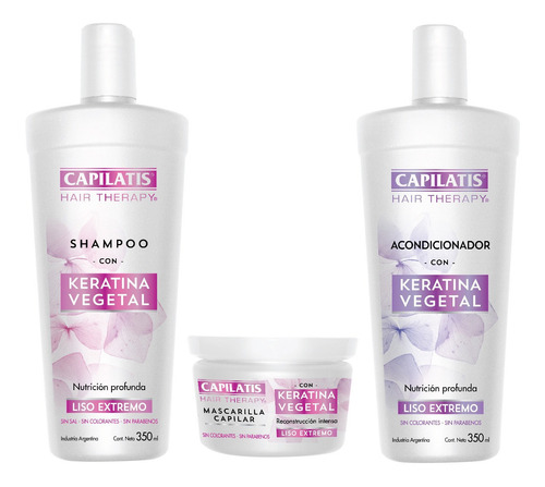 Keratina Capilatis Shampoo Enjuague Tratamiento Brushing Pro