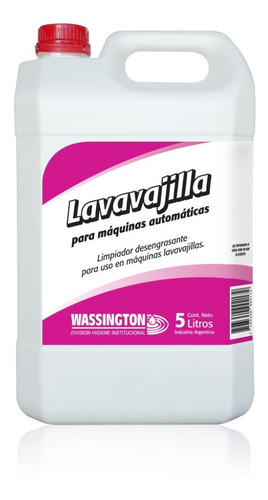 Jabon Liquido Para Lavavajillas Wassington X 5lts