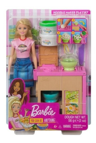 Muñeca Barbie Set Cocina De Fideos Ghk43