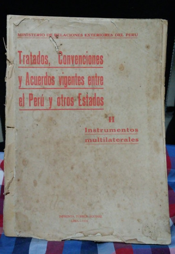 Tratados Acuerdos Perú Otros Países 1936