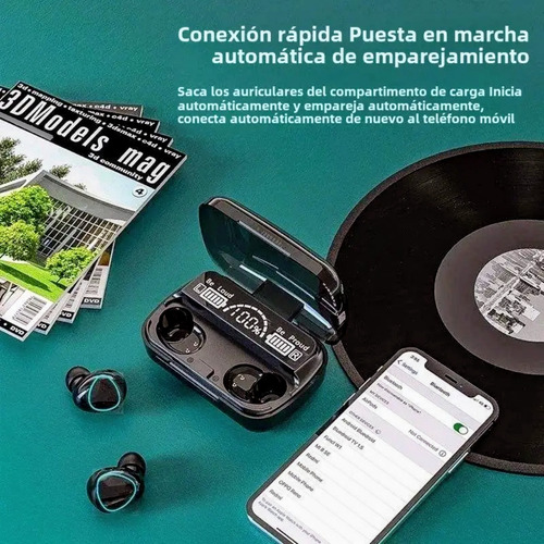 Audífonos M10 Tws Bluetooth 5.3 Con Pantalla Led Y Micrófono
