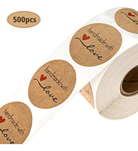 Lrxp Sroje 3 De 6 Rollos De 500 Pegatinas Redondas