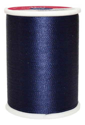 Caja 8 Pzas Hilo Poliéster Trilobal Brillante Sylko Coats Color B7442 Azul Marino