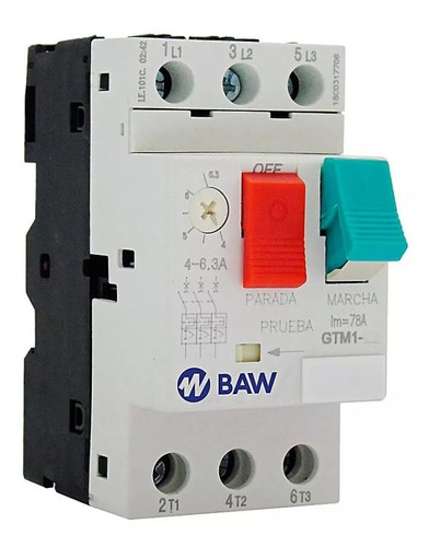 Guardamotor Tmg Tripolar Regulacion 1 A 1,6 Amp Baw