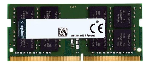 Memoria RAM ValueRAM gamer color verde  16GB 1 Kingston KVR26S19D8/16