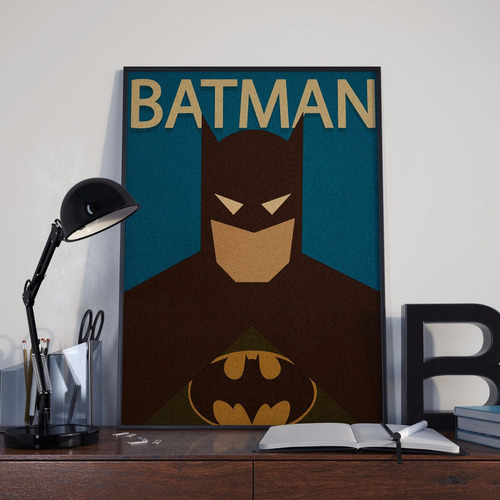 Placa Poster Batman Filme Decoração Marvel Para Quarto Casa