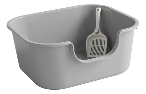 Caja De Arena Para Gatos Con Lado Alto, Bandejas De Gris