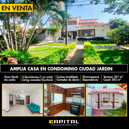 En Venta Amplia Casa De 2 Plantas Condominio Ciudad Jardin!!!
