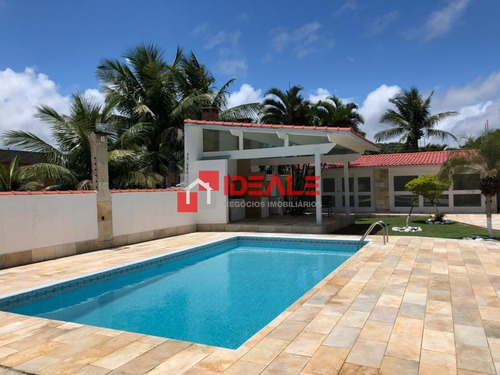 Imagem 2 de 15 de Casa Alto Padrão, Praia Do Sonho Frente Para Praia Piscina - 519