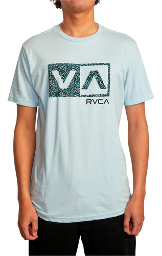 Polera M/c Hombre Balance Box Celeste Rvca