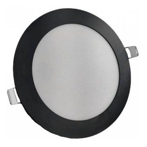 Panel Led Circular Negro Empotrado 12w 120v/277v Pledc12w65k