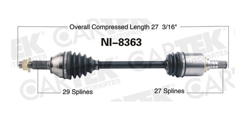 Flecha Delantera Izq Ns Juke 2011-2012 Ta Cvt L4 Fwd 1.6 Ck