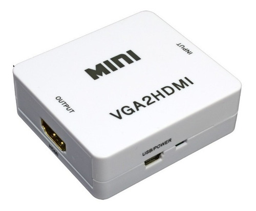 Mini Conversor Hd Vídeo Vga P/hdmi Vga2hdmi ( Vga Para Hdmi)