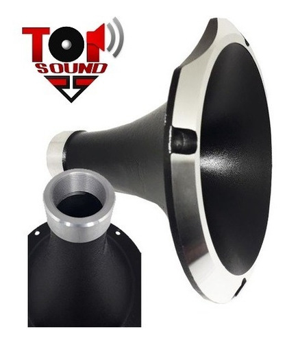 Cone Corneta Aluminio Preta Hl 1125 D250 Driver C/ Rosca