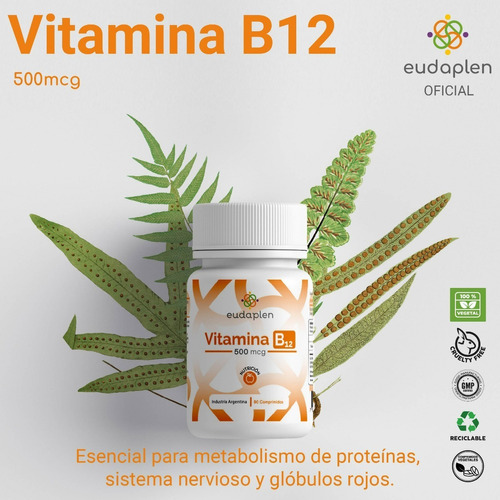 Vitamina B 12 500 Mcg  Apto Vegano Sabor Neutro
