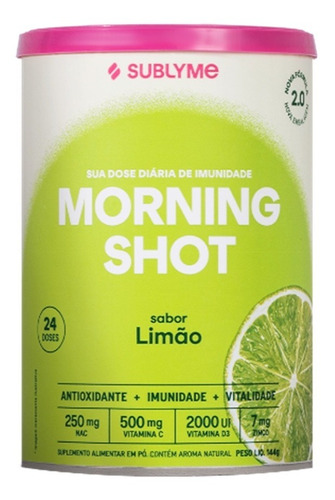 Matinal Morning Shot 2.0-sublyme Lata 150g Limão Imunidade