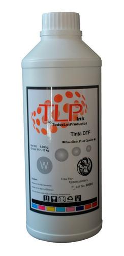 Tinta Dtf Blanca Marca Tlp 1 Kg Impresoras C/ Re Circulación