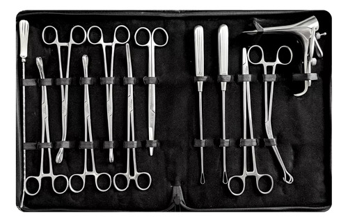 Estuche De Revisión Uterina Instrumental 12pz Hergom Premium