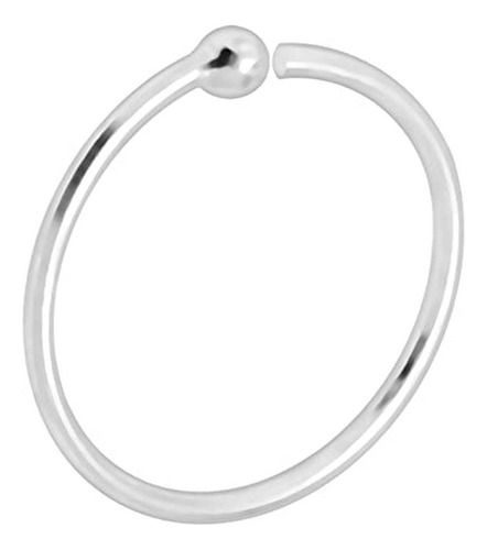 Aros - 22 Gauge 925 Sterling Silver Open Hoop Nose Ring With