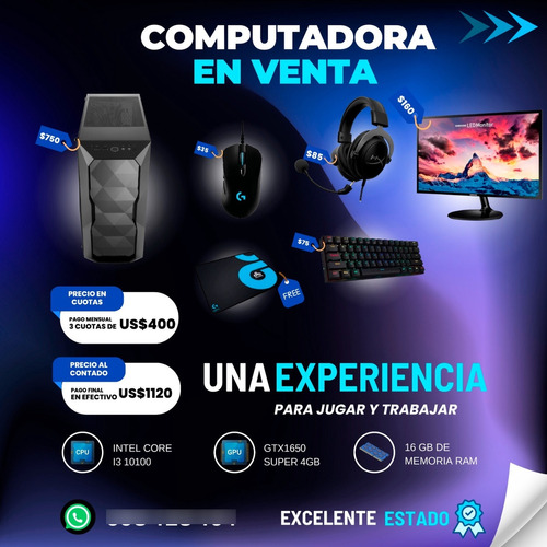 Equipo Pc Completo. Oportunidad Unica!