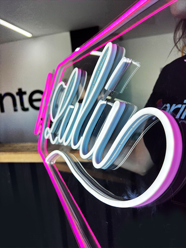 Letrero Luminoso Neon Abierto Led 40 X 15 Centimetros