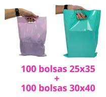 Comprar Bolsas Plásticas Boutique 100 Unds 25x35 Y 100 Unds 30x40