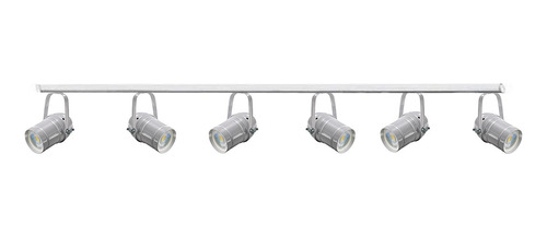 Riel 2 Metros 6 Luces Cabezal Spot Cinema  Apto Led Gu10