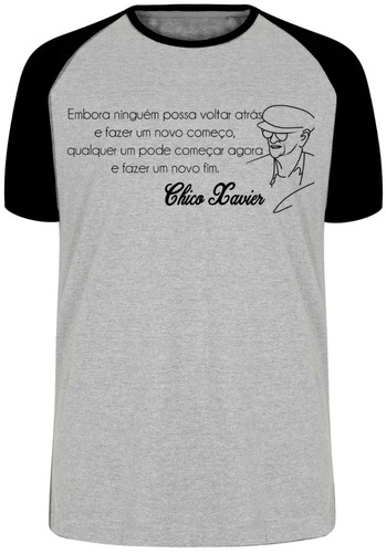 Camiseta Luxo Chico Xavier Espirita Alan Kardec Doutrina