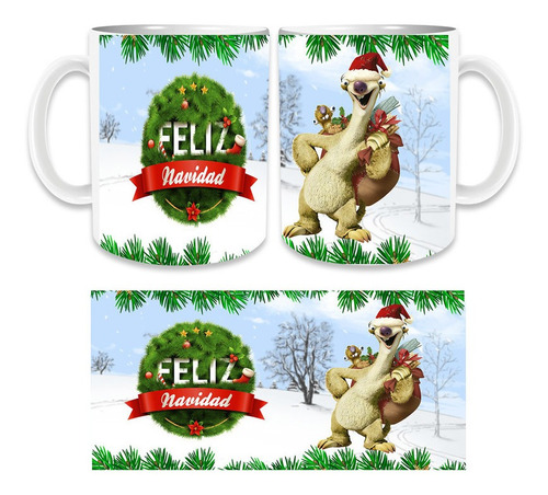 Taza Sid Era De Hielo Navidad