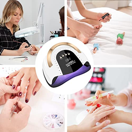 Lámpara Led Uv De Uñas 2 En 1 De 268w Secador De Uña