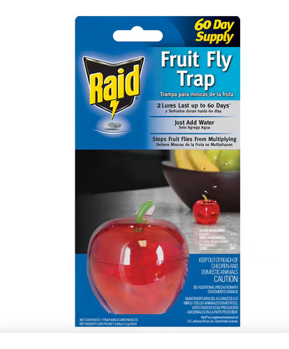 Raid Fruit Trampa Para Insectos En Forma De Manzana Roja