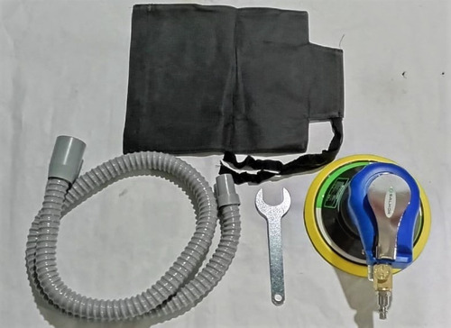 Lijadora Roto Orbital Neumática 6 Pulgada 150mm + Accesorios Color Azul