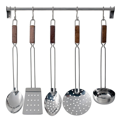 Set Cocina De Cucharón, Espátula, Espumadera Acero Inox Vima