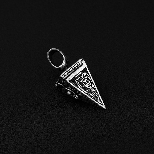 Imagem 3 de 5 de Pingente Relicario Simbolos Egipcios Prata 925 Fp - 31904781