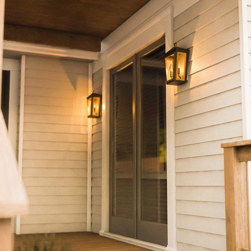 Lampara De Pared Para Exterior 16'' Aplique Farol 2 Luces